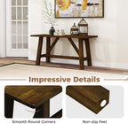 GOFLAME 38” Wood Dining Bench Set of 2, Farmhouse Entryway Bench with Rubber Wood Frame, Shoe Changing Bench Seat, End of Bed Bench for Hallway, Kitchen, Dining Room, Bedroom, 400 LBS Weight Capacity