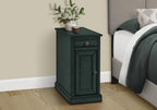 Monarch Specialties I 3992 Accent Table, End, Side Table, Nightstand, Antique Blue Veneer, Traditional