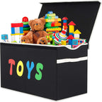 YOLOXO 2 Pack Toy Box Chest, Collapsible Sturdy Storage Bins with Lids, Extra Large Kids Toy Storage Organizer Boxes Bins Baskets