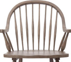 DUHOME Windsor Dining Chairs Set of 2, Solid Wood Spindle Curve Back Chairs with Arms, Farmhouse Mid Century Modern Chairs for Kitchen, Dining Room, Restaurant, Cafe & Hotel