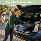 3ft Rectangular Folding Table for All-Occasion, Foldable Table with HDPE Tabletop and Steel Legs, Durable and Stable Small Folding Table, Perfect for Camping, Picnic, Party, Indoor & Outdoor, Black