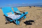 Nice C Low Beach Camping Folding Chair, River Sand Lake Chair (2 Pack Blue) | Compact Backpacking Chair, Sillas De Playa, Cup Holder, Carry Bag, Heavy Duty, Outdoor, BBQ, Travel, Picnic, Festival