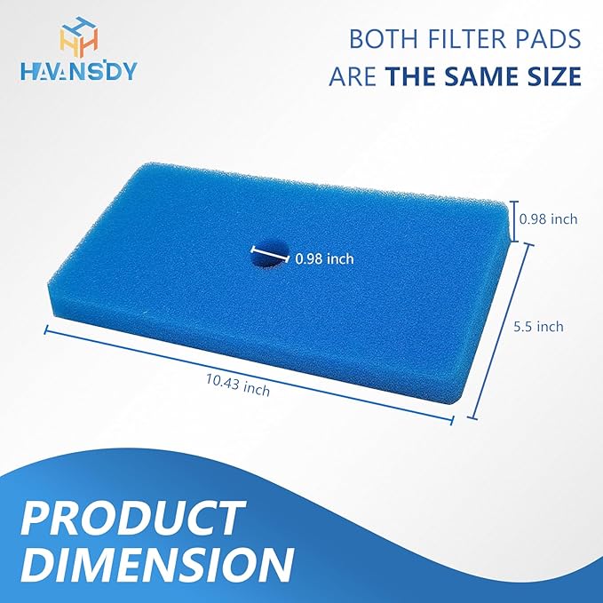 2 Sets Replacement Pond Filter Pads for Outdoor Ponds - Coarse and Fine Pond Filter Media for Pond 871980305528 Compatible with 52231 and 52229 Filter Box, Sponge Filters Replacement for Fish Ponds