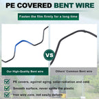 40 Pcs 6.6 ft PVC Coated Greenhouse Swing Spring Wire Greenhouse Spring Lock Wire for Fix Attachment Plastic Poly Film and Shade Cloth