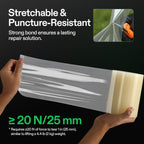 VIVOSUN Greenhouse Repair Tape, 6.3 mil 6" x108' Weatherproof Clear Poly Patch Tape, Heavy Duty Greenhouse Sheeting Coverings Film Tape for Plastic Sheeting and Tents