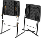 Max TV Tray Table, Allpop Adjustable Large TV Tray for Eating, Folding Dinner Laptop Table on Couch & Bed with 6 Heights & 3 Tilt Angles, Black