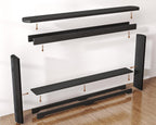 Rovibek Modern 70 Inch Entryway Table Narrow - Behind Sofa Table Narrow, 8 Inch Deep Console Table Behind Couch with Open Storage, Black Entryway Table for Hallway, Foyer, Living Room
