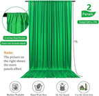 10 x 7 Feet Green Backdrop Curtain for Partie, Background Curtains for Photoshoot, Birthday, Wedding, Halloween, Thanksgiving, Christmas, New Year Party Decorations 5Ft x 7Ft, 2 Panels
