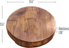 Natural Round Teak Wood Slice Slab 15.6"x15.6"x1.98" Live Edge Hand Crafted Varied Shapes Solid Wood Slab Handmade Wooden Board Resin End Table Slab Side Table Top Wall Home Décor