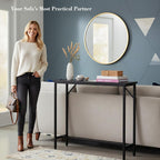 LITA Console Table, 29.5" Narrow Entryway & Thin Sofa Table for Behind Couch, Accent Table for Hallway, Living Room & Bedroom, Black