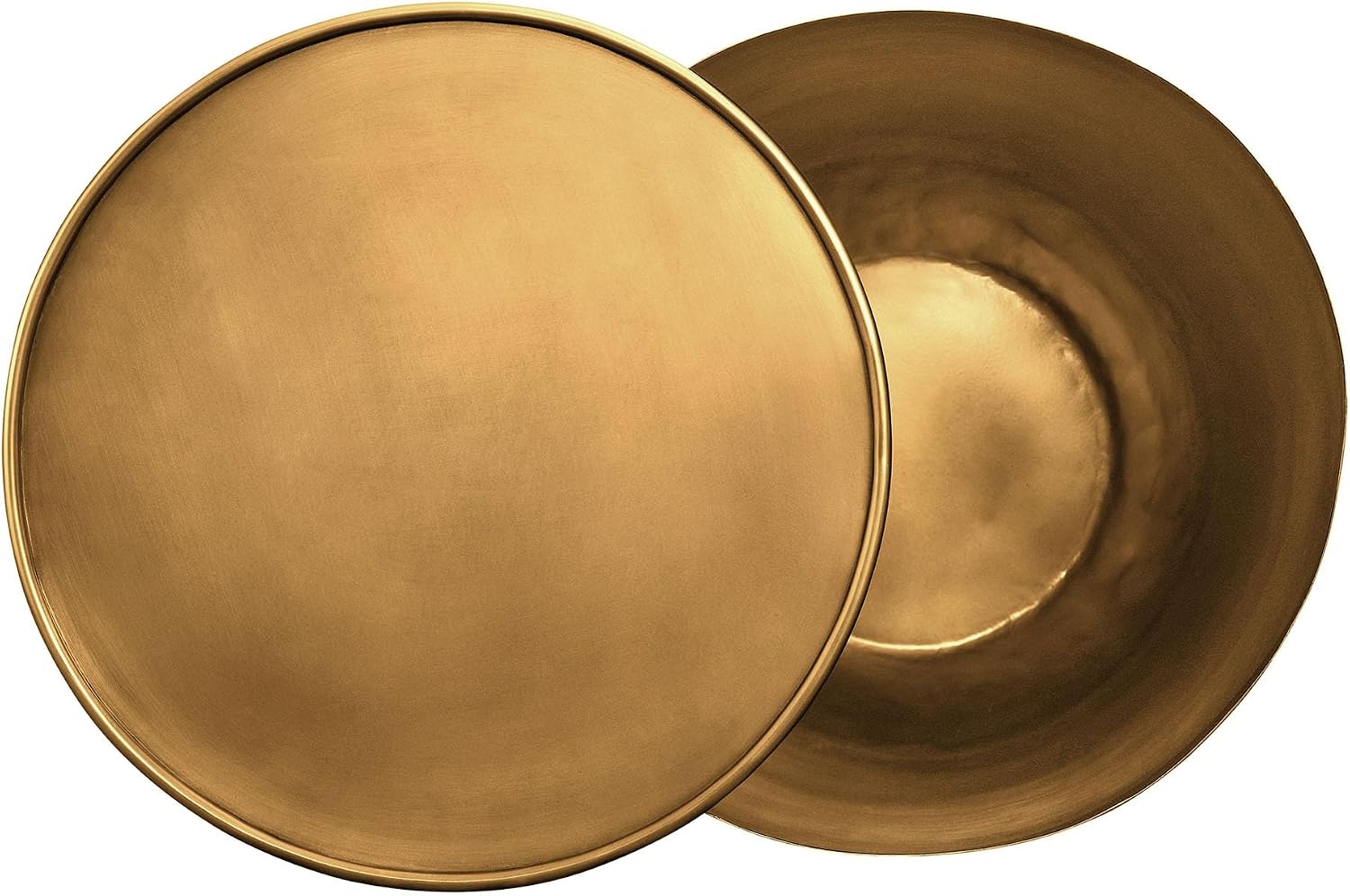 Modway Viora Metal Storage Side End Table in Burnished Brass - Modern Small Accent Table with Removable Lid