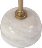 Butler Specialty Company Zion 16" Round Marble and Iron Side Table - Beige/White