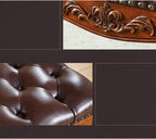 Modern 1.2m/1.5m Vintage European Bedside Stool Bedroom Carved Bench Wooden Shoe Changing Entryway(1.5m)