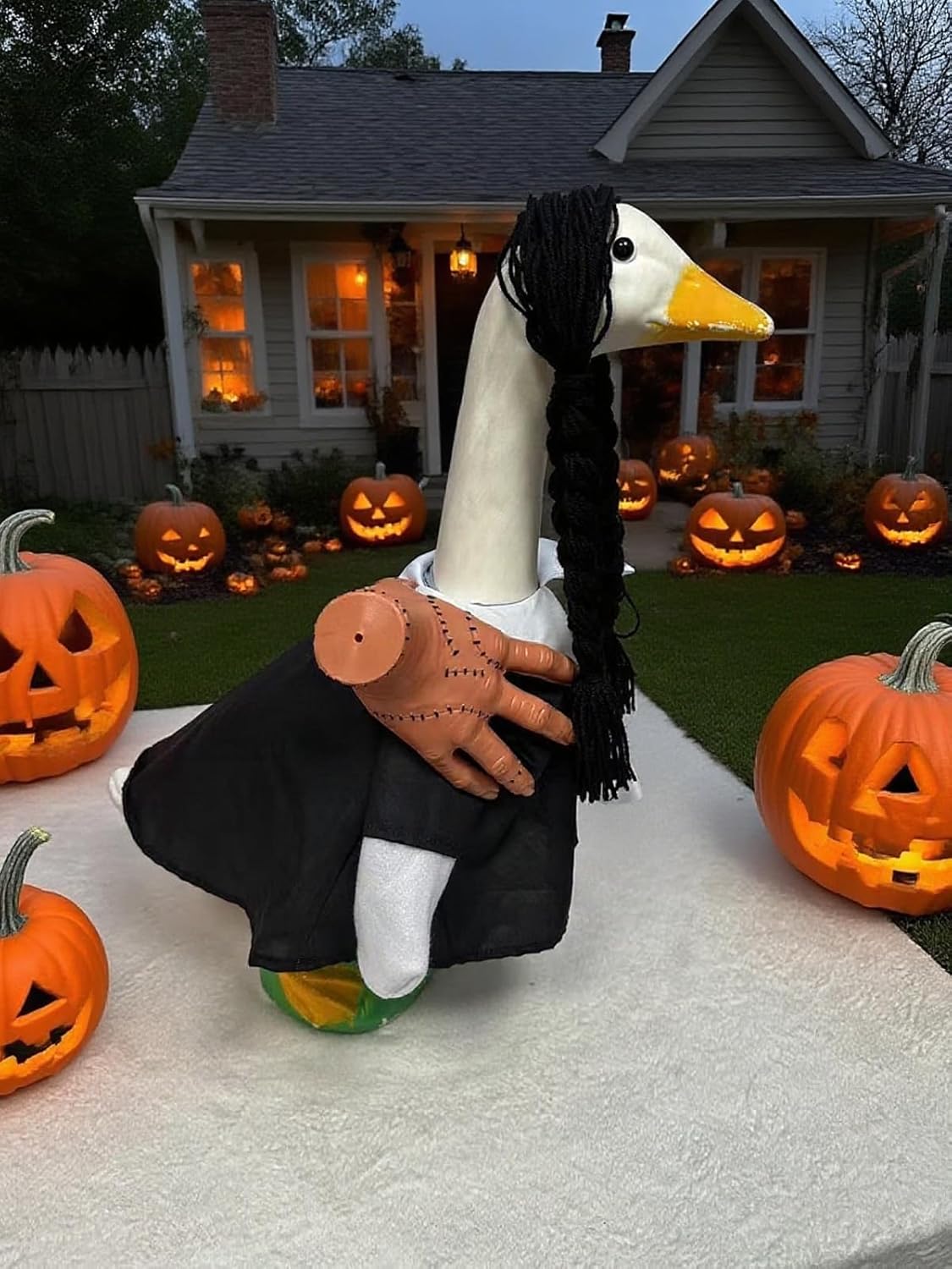 YLYGJGL Halloween Porch Goose Costume Set - 23 Inch White Goose Decor, Carnival Easter Party Outdoor Decoration