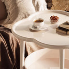 2 Tier Round Side Table, End Table with Storage Shelf, Small Round Nightstand for Living Room, Sofa Coffee Table, End Tables Indoor Outdoor for Small Spaces Bedroom Balcony Office