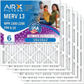 AIRX FILTERS WICKED CLEAN AIR. 16x16x2 Air Filter MERV 13 Electrostatic Pleated Air Conditioner Filter 6 Pack HVAC AC Furnace Filters