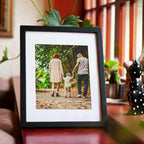 KINLINK 8x10 Picture Frame Black, Solid Wood Frames with Acrylic Plexiglass for Pictures 4x6/5x7 with Mat or 8x10 without Mat, Tabletop and Wall Display Photo Frame, Set of 4
