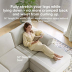 Novilla 108" Modular Sectional Sofa, Modular Sectional Couches for Living Room Bedroom, Chenille Removable Cover Cloud Couch with Smarts Coil® Support L-Shaped Couch(Beige, 3 Seater + 1 Ottoman)