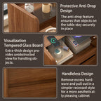Messenya Modern Nightstand for Bedrooms Set of 2, 20" Wide w/Charging Station & Curved Anti-Collision Design, Mid-Century Storage Cabinet w/Pre-Embedded Slots, Reinforced Panel Construction (2)