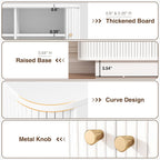 AKMAKM Fluted Entryway Bench with Shoe Storage, 31" W Small Shoe Bench with Sliding Door, Mud Room Benches with Seat, Upholstered Wooden Rack Organization for Living Room, Apartment, Dorm, White