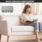 Couch Cushion Support for Sagging Seat, 24"x24"x2.4" 40D High Density Curved Foam Sofa Cushion Support, Under-Cushion Sag Repair,Grey Set of 3