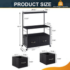 VECELO Mobile Filing Cabinet on Lockable Wheels,Under Desk Organizer with Hanging File Folder Organizer,Beside Under Desk for Office Home,No Bend Over, Fits Letter Size, Black