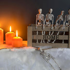 11 Pcs Halloween Skeleton Decorations Realistic Full Body Movable Joints Halloween Plastic Skeleton for Cemetery, Yard, Indoor and Outdoor Party Decoration
