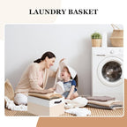 Criusia 8 Pack Large Storage Basket, Fabric Blanket Basket Living Room, Toy Organizers and Storage with Handles for Kids, Laundry Basket for Clothes Towel, Yarn and Craft Storage Bins (14L*10W*9.5H)