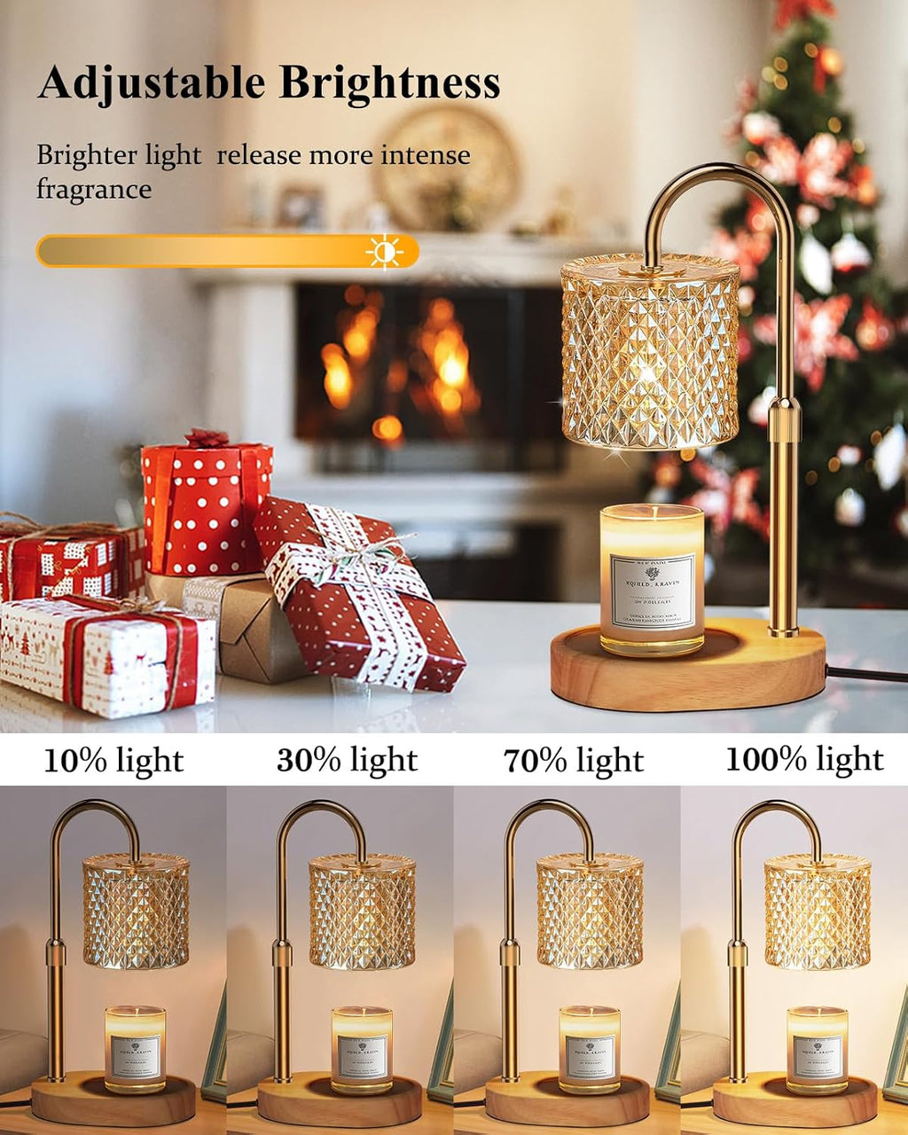 Candle Warmer Lamp with Timer Dimmer Adjustable Height for New Home Decor, Birthday Gifts for Women,Candle Warmer for Women Mom Christmas Mother's Day Gfit
