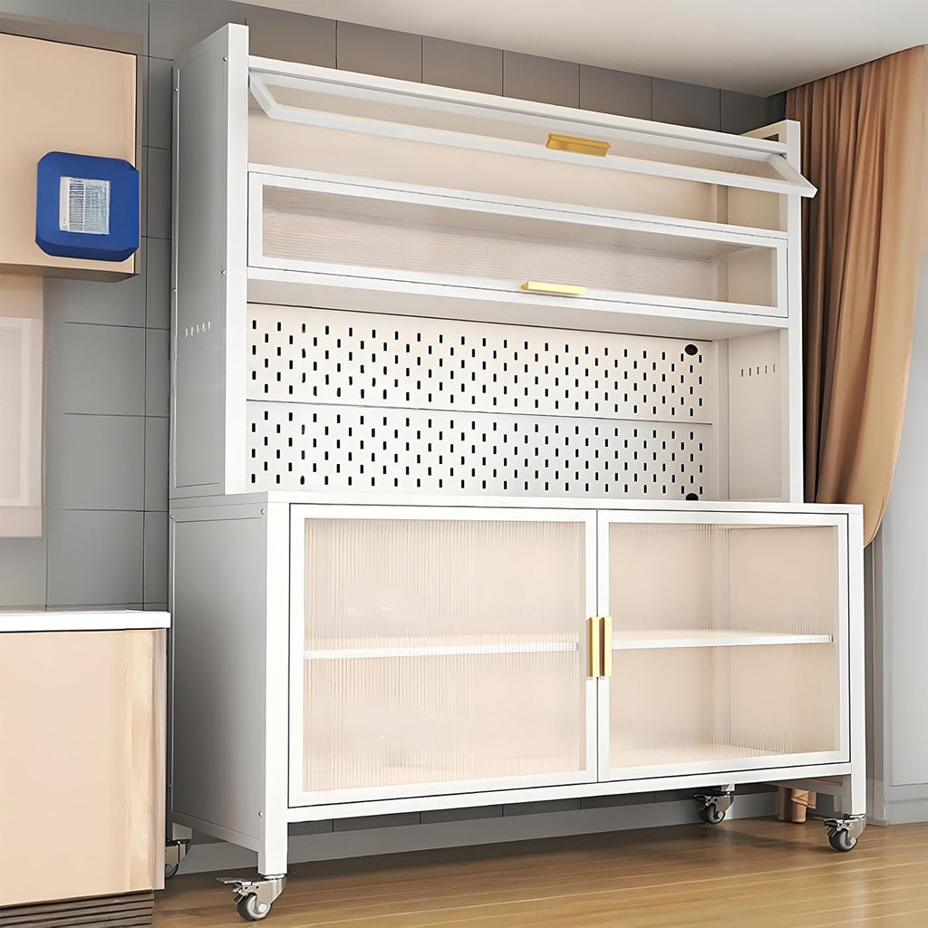 Kitchen Storage Cabinet with Adjustable Shelves, Freestanding Cupboard for Kitchen and Dining Room