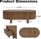 Christopher Knight Home Amano Modern Coffee Table Set of 2, Wooden Round Side Table and Coffee Table Set, Living Room Center Table Set, Walnut