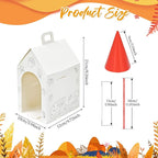 Cinrobiye 24 Sets Fall Adopt a Pet Party Favors DIY Animals Party Gift Boxes Make Your Own Woodland Animals Adoption Party Supplies with Treat Gift Boxes Dog Collar Necklace for Pet Birthday Crafts