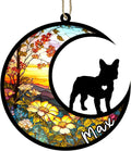 Personalized Dog Memorial, Custom Name French Bulldog-Frenchie Dog Christmas Ornament with Name, Custom Breeds, Pet Loss Light Catcher, Gifts for Lovers Loss of Pet Sympathy on Mothers Day Christmas