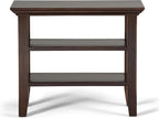 SIMPLIHOME Acadian Solid Wood 14 inch Wide Transitional-Style Narrow Side Tables in Brunette Brown for the Living Room and Bedroom (Set of 2)