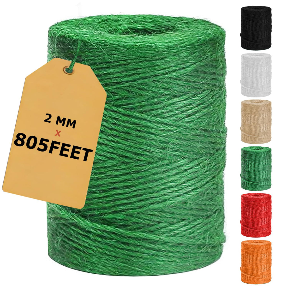 Vanhench 805ft Strong Natural Garden Twine String, Green
