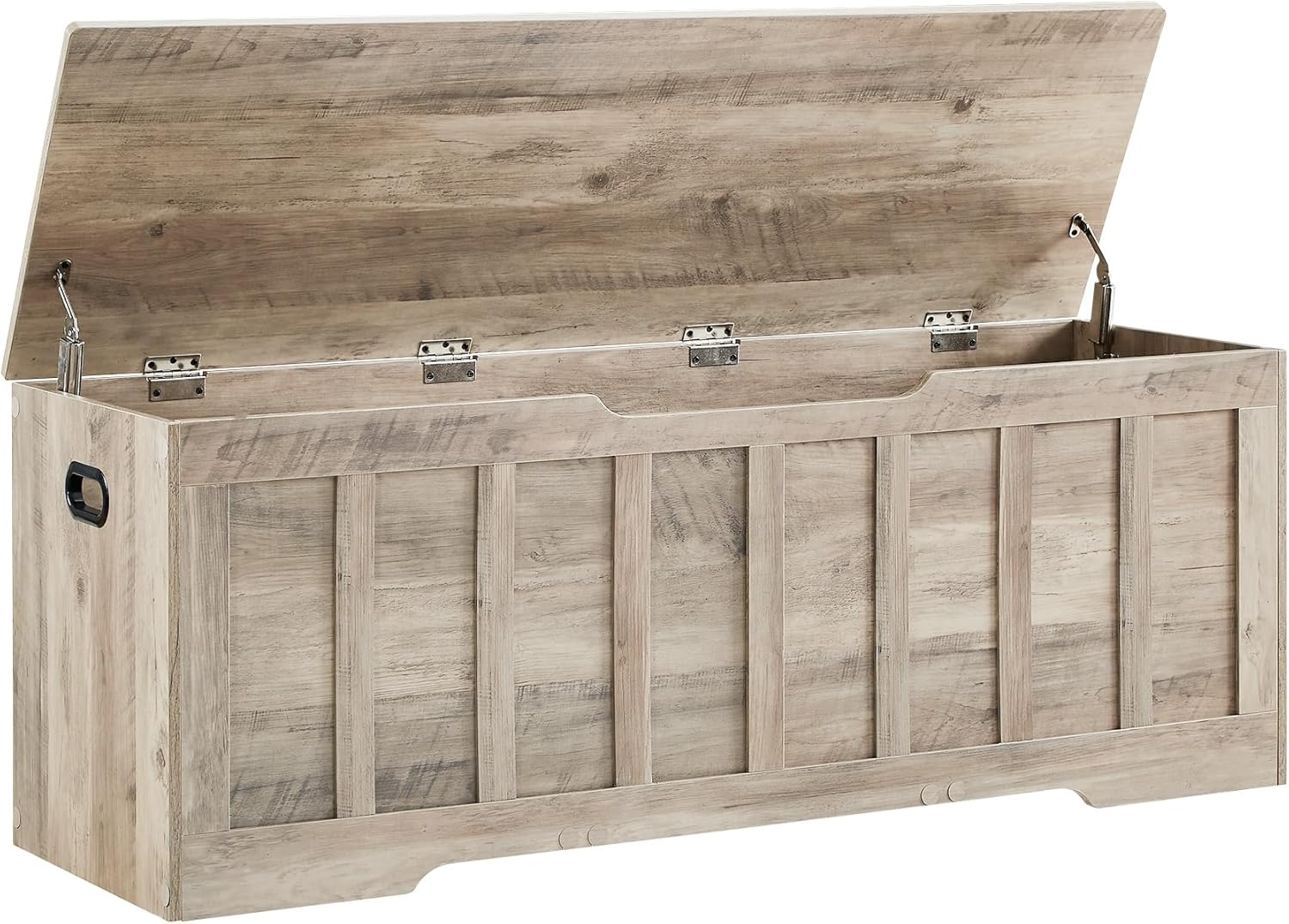 VANKILEY 51.2" Storage Chest Extra Large,Wooden Storage Bench,Greige | Chest with 2 Safety Hinges, 51.2*15.7*19.1inches, Wooden Trunk for Bedroom, Livingroom,Entryway,Easy Assembly.