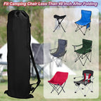 PATIKIL 48 Inch Camp Chair Replacement Bag, 2 Pack Foldable Camping Chair Bag 900D Oxford Large Mouth Carry Bag with Adjustable Shoulder Strap for Outdoor Camping, Black