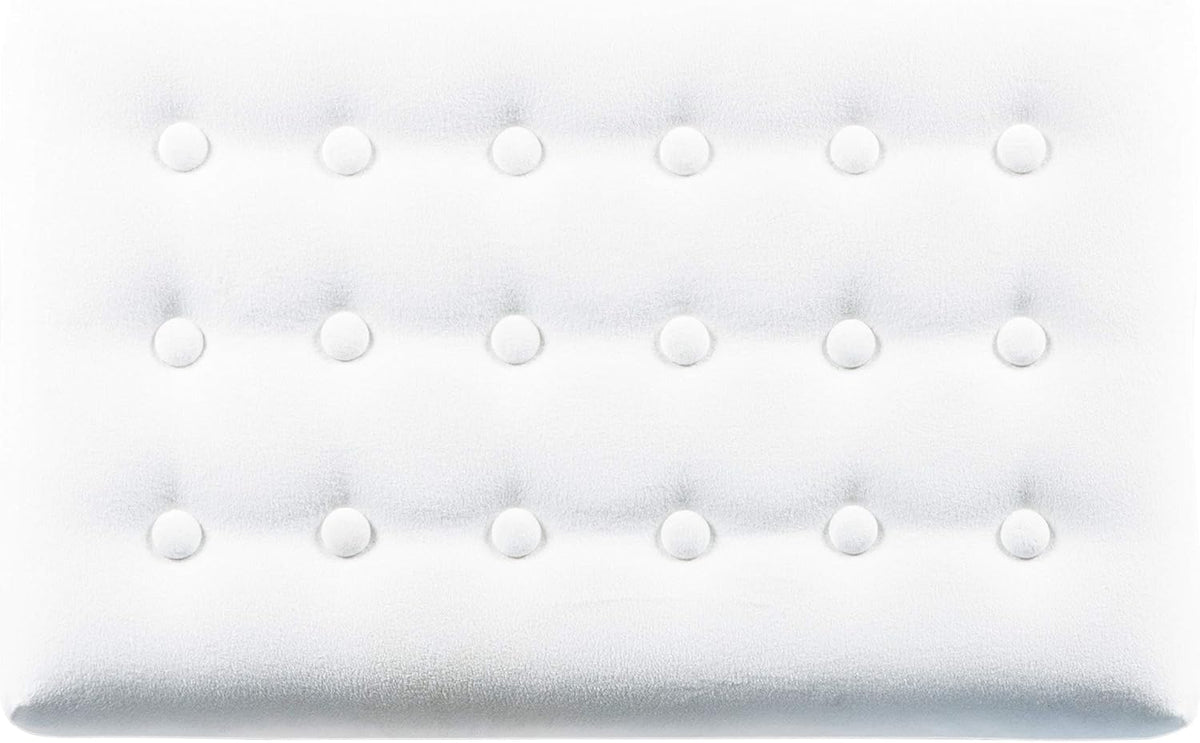 HomePop 24" Tufted Velvet Ottoman Bench - White
