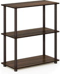 Furinno Turn-N-Tube 3-Tier Compact Multipurpose Shelf Display Rack, Walnut/Brown