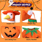 Pumpkin Goose Outfit, 23-inch Halloween Porch Goose Outfit. Cute Goose Clothes for Outdoor Garden Yard Decor