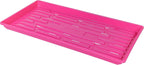 SUNPACK 10" x 20" Heavy Duty Shallow Plastic Seed Starting Tray, Magenta, 1" - Lined with Drainage Holes for Excess Water and Aeration, Ideal for Greenhouses or Indoor Gardening