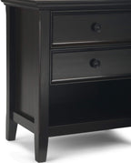 SIMPLIHOME Amherst Solid Wood 24 inch Wide Traditional-Style Bedside Nightstand Tables in Hickory Brown for the Living Room and Bedroom (Set of 2)