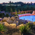 Arrownine Low Voltage Pathway Lights,Replaceable Path Lights G4 LED Outdoor Landscape Lighting Driveway Walkway Garden Yard Light Oil Rubbed Bronze Warm White Pack of 2
