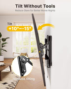 monTEK Heavy Duty Tilting TV Wall Mount for 55–105" Large TVs up to 200lbs | Tilt TV Mount,Low Profile,Swivel Adjustment,6.8" Extension, Max VESA 1000x600mm, Fits 16"/18"/24"/32" Studs,Quick Release