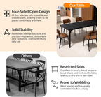 VINGLI Large Dining Table for 8, 70.8in Long Kitchen Table, Rectangular Dinner Table for Dining Room, Farmhouse Wood Kitchen Table for Family Home Office, Black