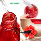 Gifts for Mom 34OZ Hand Blown Glass Hummingbird Feeders for Outdoors Hanging, with Ant Moat Humming Bird Feeders, Porch Backyard Decor Gifts for Women (Floral Balloon)