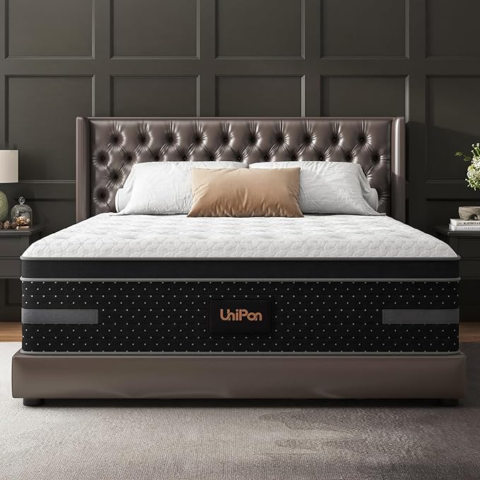 Full Size Mattress 10 Inch Firm Hybrid Mattresses with Extra Lumbar & Shoulder Support, Motion-Isolation Bed in a Box for Pain Relief Deep Sleep Fiberglass Free - No Odor, 365 Night Trial