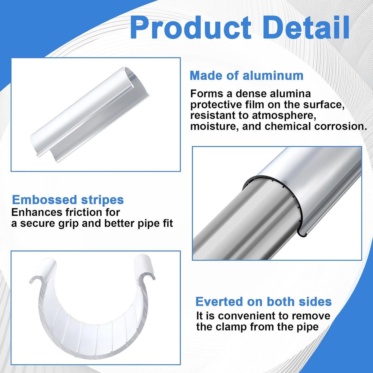 25 Pcs Aluminum Greenhouse Clamps, 1.1 x 3 Inch, Row Covers, Dog Beds, Quilting Frames Shelters, Shades, Netting (fit 3/4 Inch PVC Pipe Tube Clip)