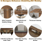 70.8"-110" Extendable Dining Table for 6-12 Person, Wooden Dining Room Table, Modern Extendable Table for Gatherings, Meeting for Small Kitchens, Dining Office Areas(Walnut)