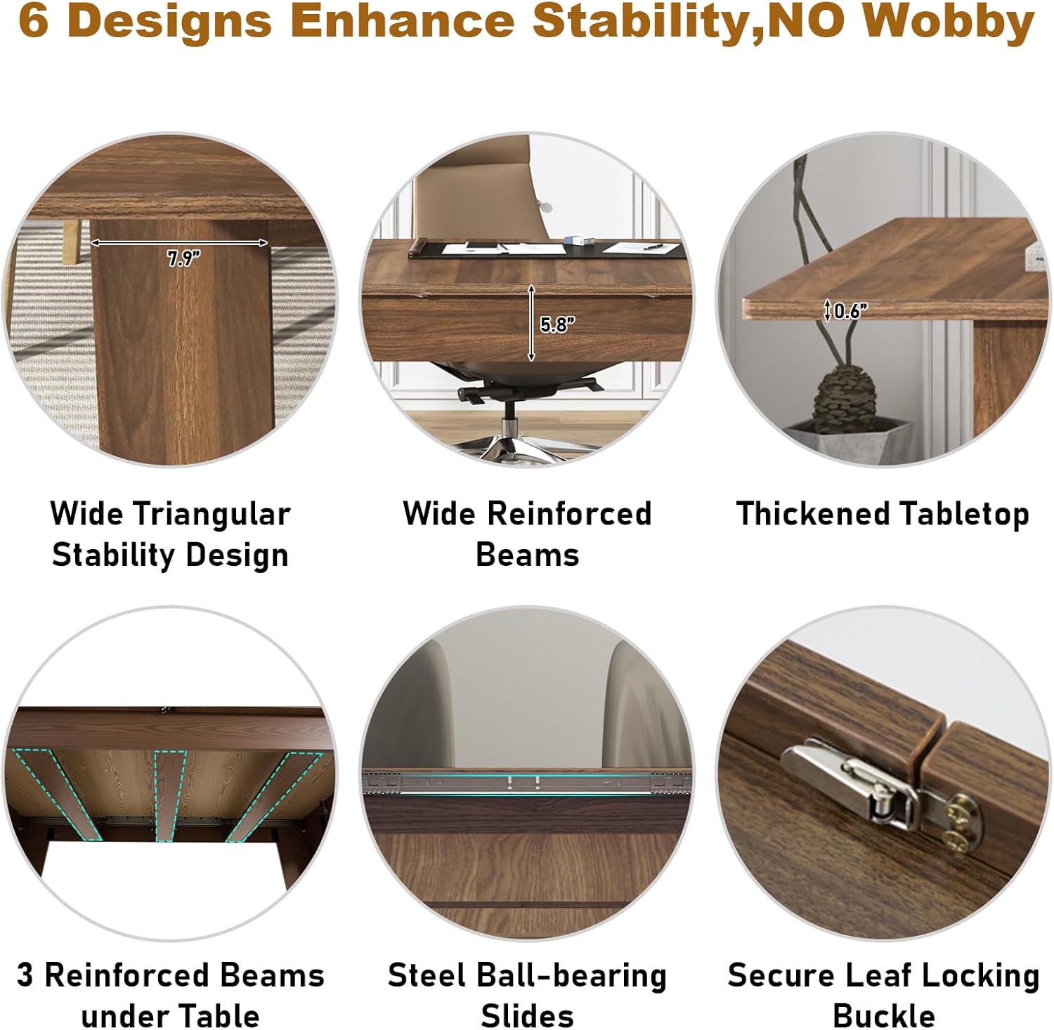 70.8"-110" Extendable Dining Table for 6-12 Person, Wooden Dining Room Table, Modern Extendable Table for Gatherings, Meeting for Small Kitchens, Dining Office Areas(Walnut)